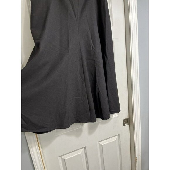 Vtg Anne Klein Skirt 14 Black Gray Wool Blend Maxi Classic Amish Conservative - Picture 3 of 12